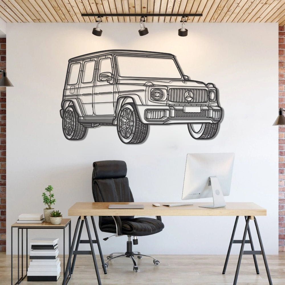Mercedes G63 2024 PERSPECTIVE Metal Car Silhouette Wall Art