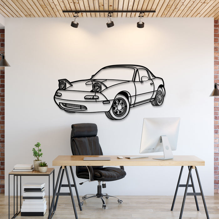 Mazda 1991 Miata MX-5 MT1169 PERSPECTIVE Silhouette Metal Wall Art