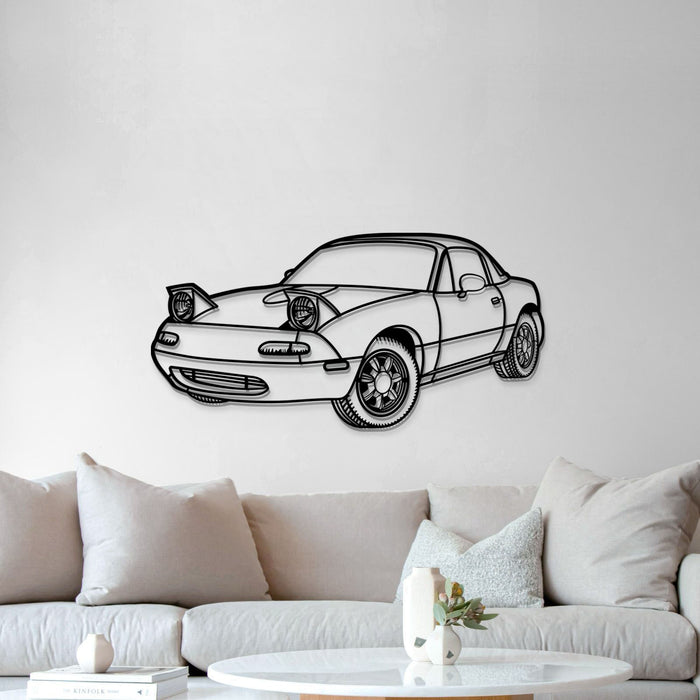 Mazda 1991 Miata MX-5 MT1169 PERSPECTIVE Silhouette Metal Wall Art
