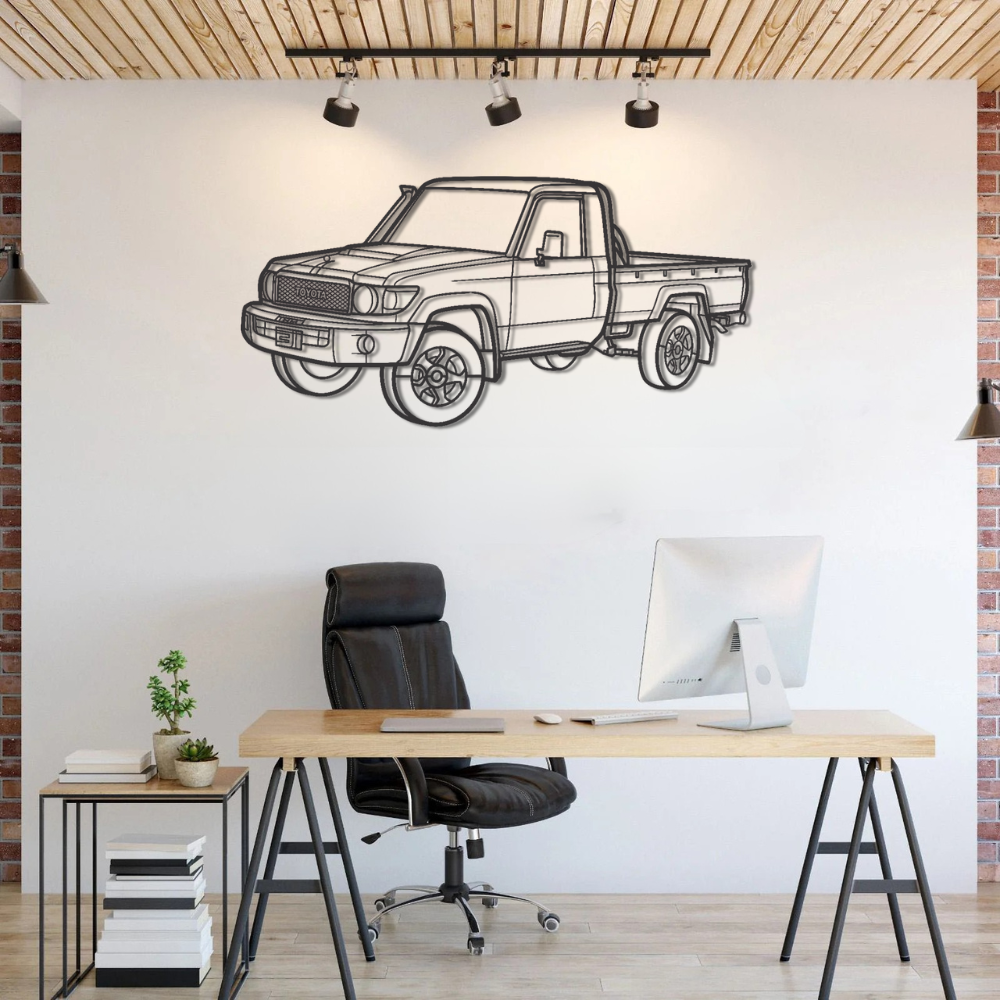 Toyota Land Cruiser Shas 2024 PERSPECTIVE Metal Car Silhouette Wall Art