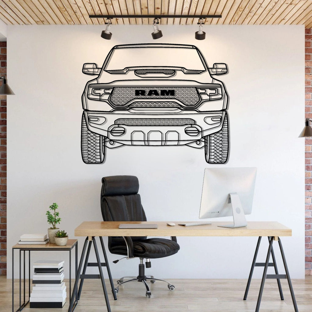 Dodge RAM TRX Front Silhouette Metal Wall Art