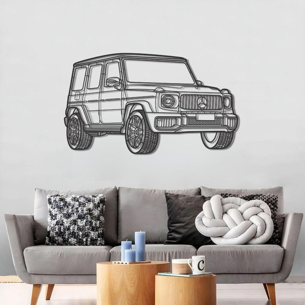 Mercedes G63 2024 PERSPECTIVE Metal Car Silhouette Wall Art