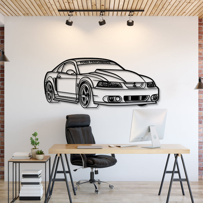 Ford Mustang GT PERSPECTIVE Silhouette Metal Wall Art