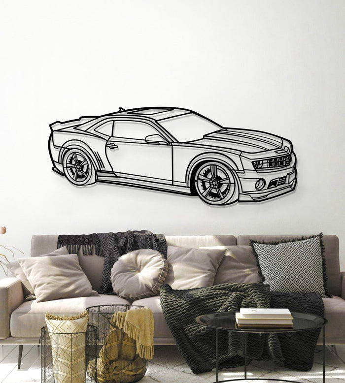 Chevrolet Camaro SS PERSPECTIVE Silhouette Metal Wall Art