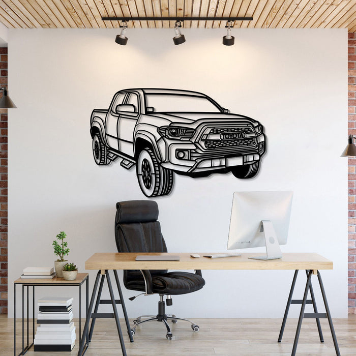 Toyota Tacoma PERSPECTIVE Metal Car Silhouette Wall Art