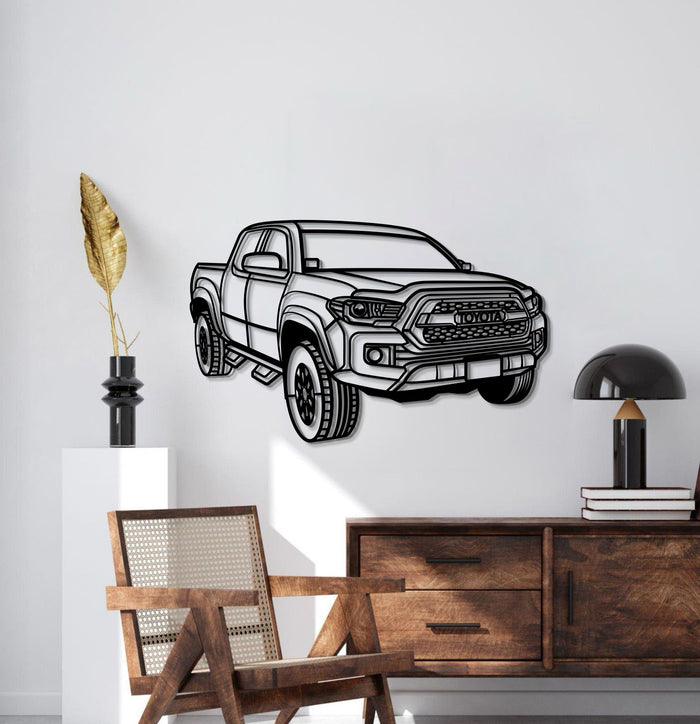 Toyota Tacoma PERSPECTIVE Metal Car Silhouette Wall Art