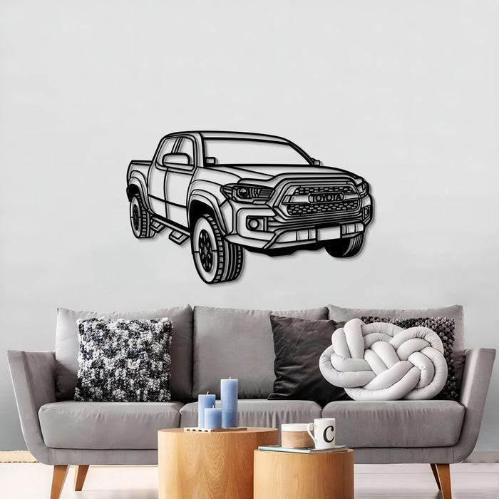 Toyota Tacoma PERSPECTIVE Metal Car Silhouette Wall Art