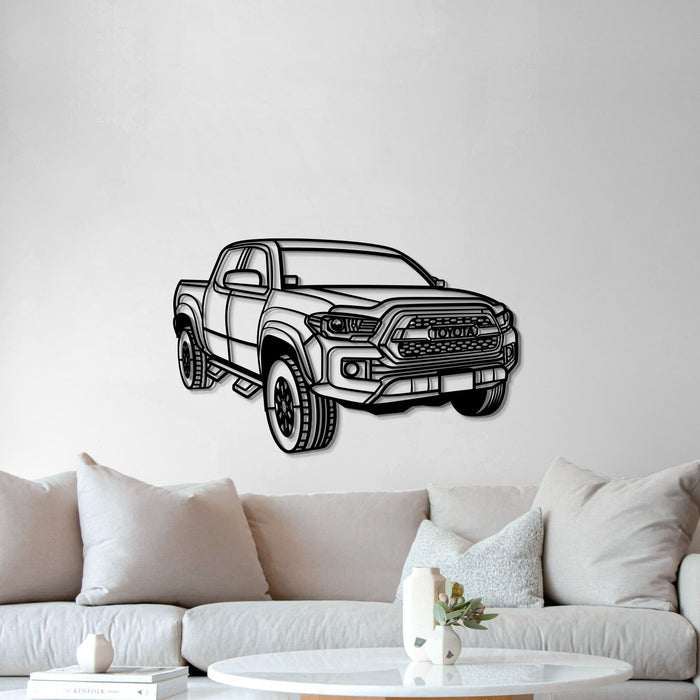 Toyota Tacoma PERSPECTIVE Metal Car Silhouette Wall Art