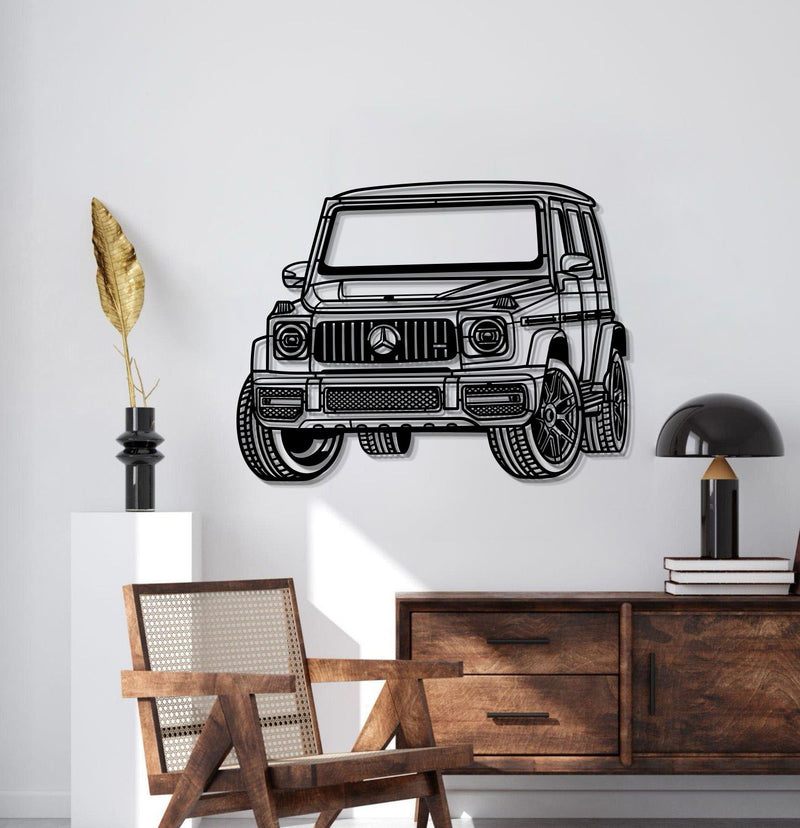 Mercedes G Class G63 PERSPECTIVE Metal Car Silhouette Wall Art