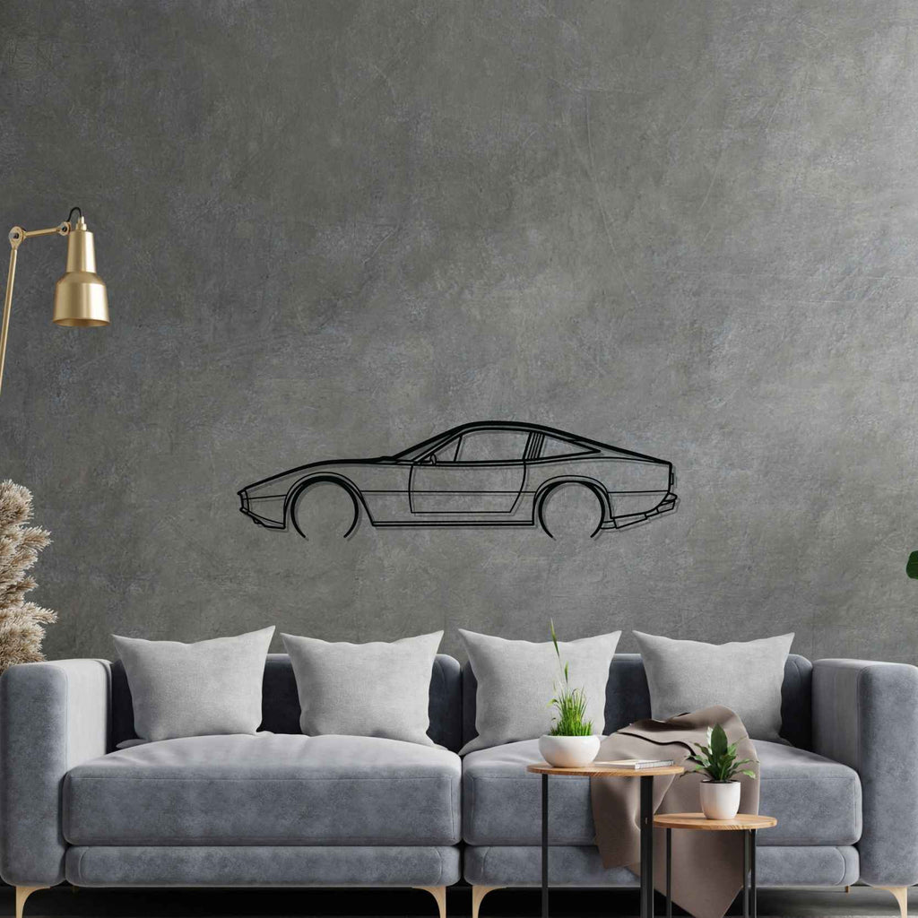 Ferrari 365 GTC/4 1972 Detailed Silhouette Metal Wall Art