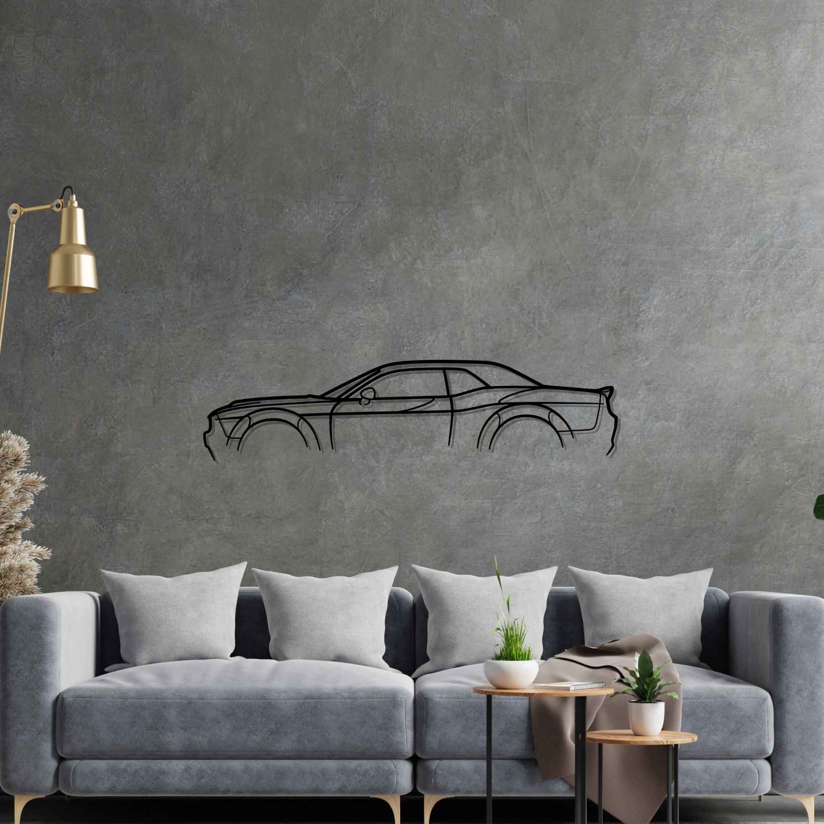 Dodge Challenger SRT 3rd gen Classic Silhouette Metal Wall Art