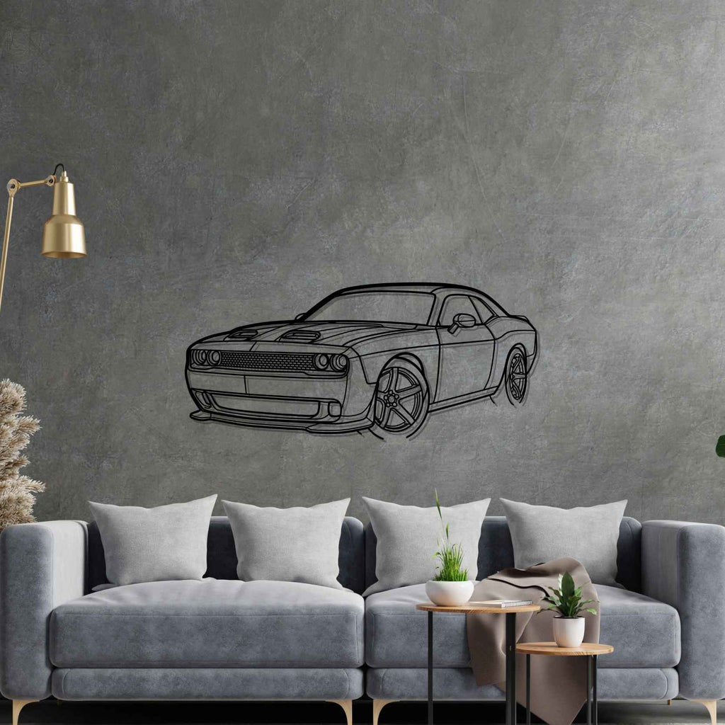 Dodge Challenger SRT 2023 PERSPECTIVE Silhouette Metal Wall Art