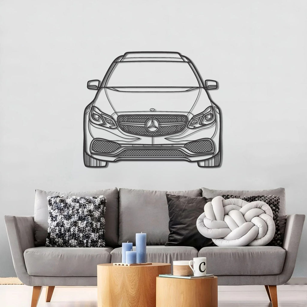 Mercedes E200 2016 Front Silhouette Metal Wall Art