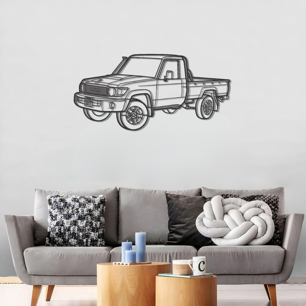 Toyota Land Cruiser Shas 2024 PERSPECTIVE Metal Car Silhouette Wall Art