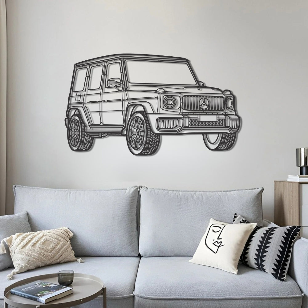 Mercedes G63 2024 PERSPECTIVE Metal Car Silhouette Wall Art