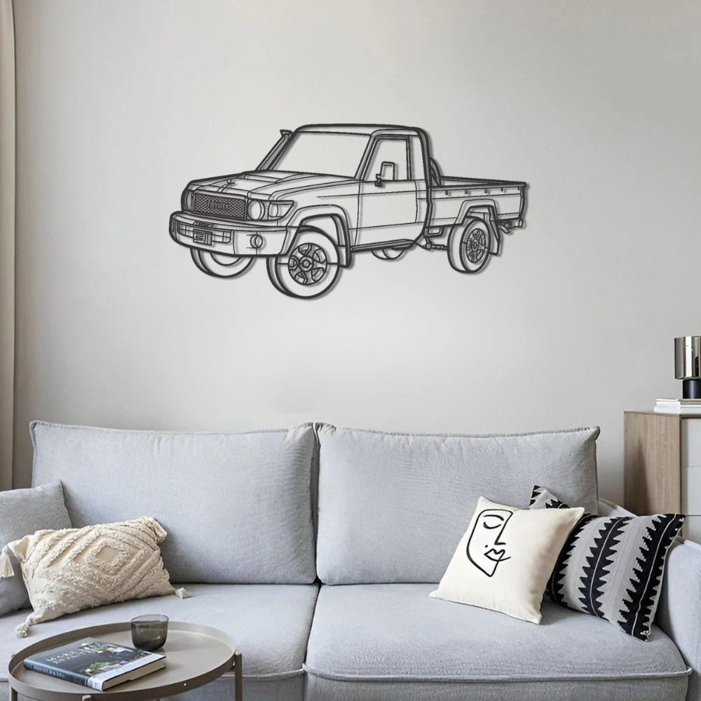Toyota Land Cruiser Shas 2024 PERSPECTIVE Metal Car Silhouette Wall Art