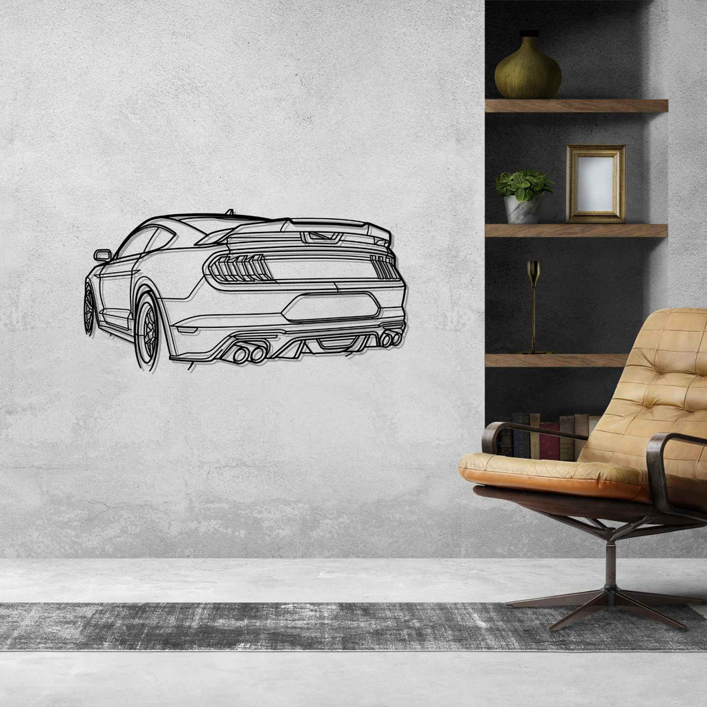 Ford Mustang GT 2020 PERSPECTIVE Silhouette Metal Wall Art