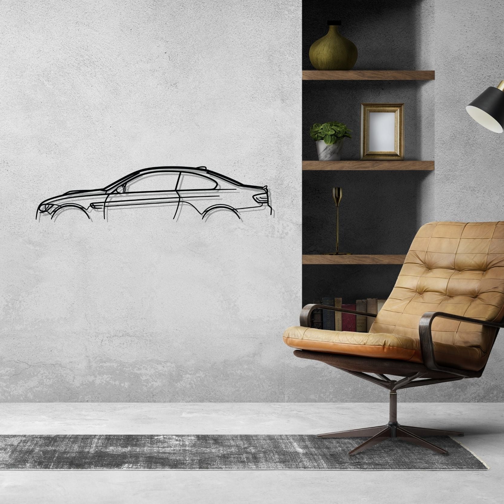 BMW E92 M3 Classic Metal Silhouette Wall Art