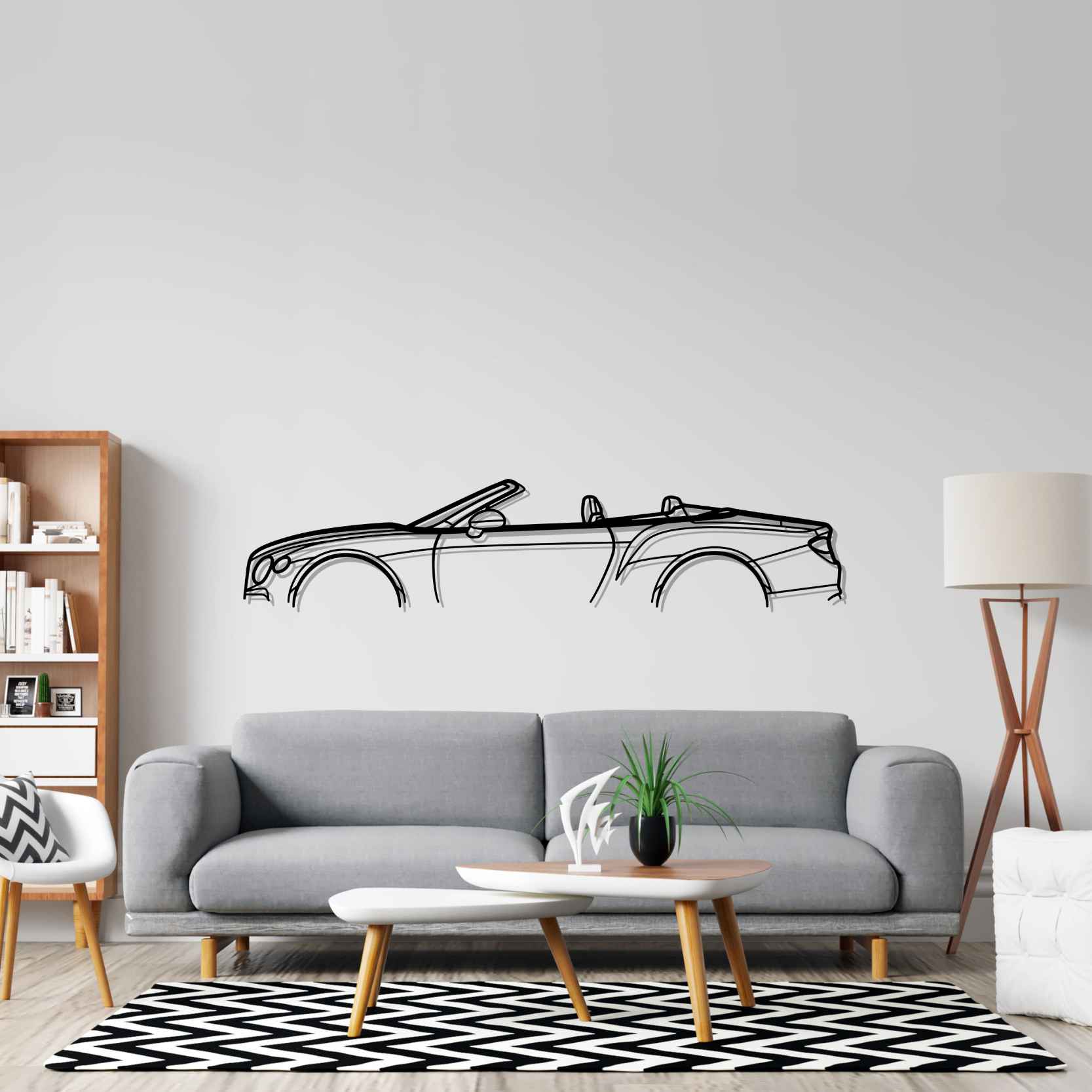 Bentley Continental GT Speed convertible Classic Silhouette Metal Wall Art