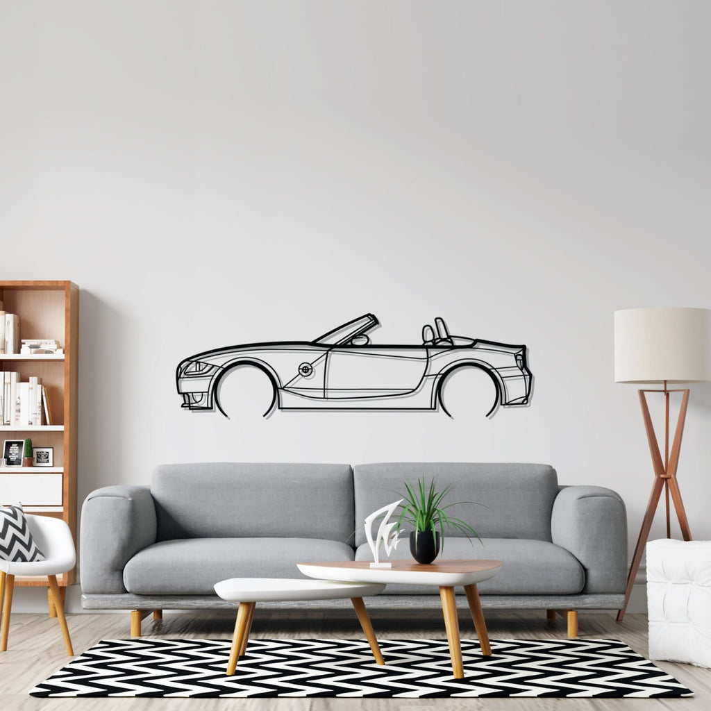 BMW Z4M Roadster e85 Detailed Silhouette Metal Wall Art