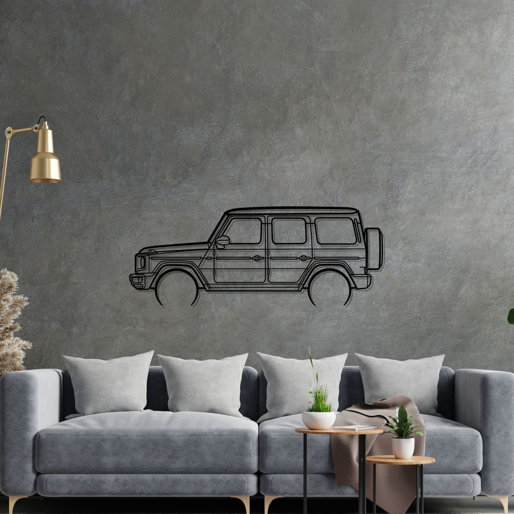 Mercedes G class 2020 Detailed Silhouette Metal Wall Art