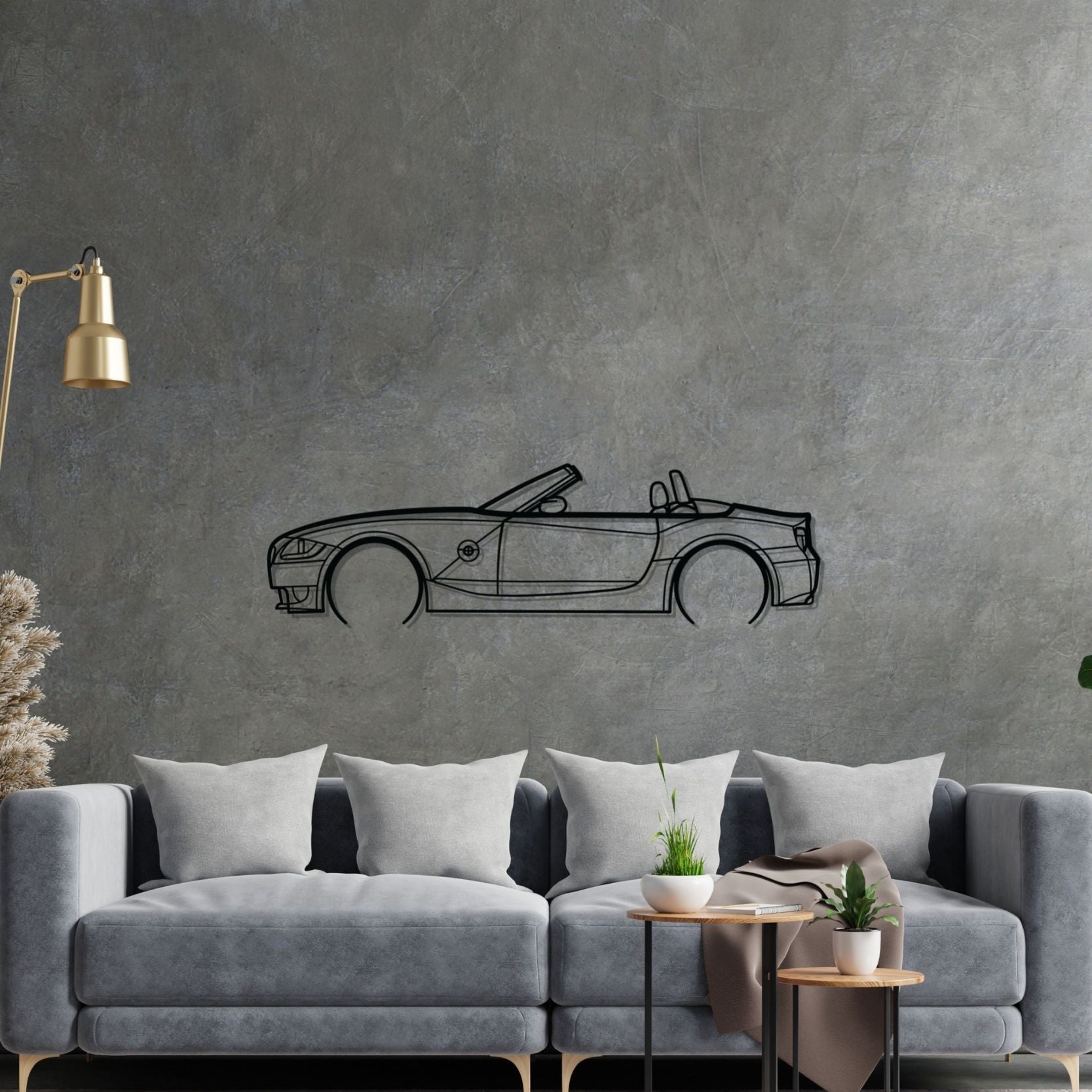 BMW Z4M Roadster e85 Detailed Silhouette Metal Wall Art