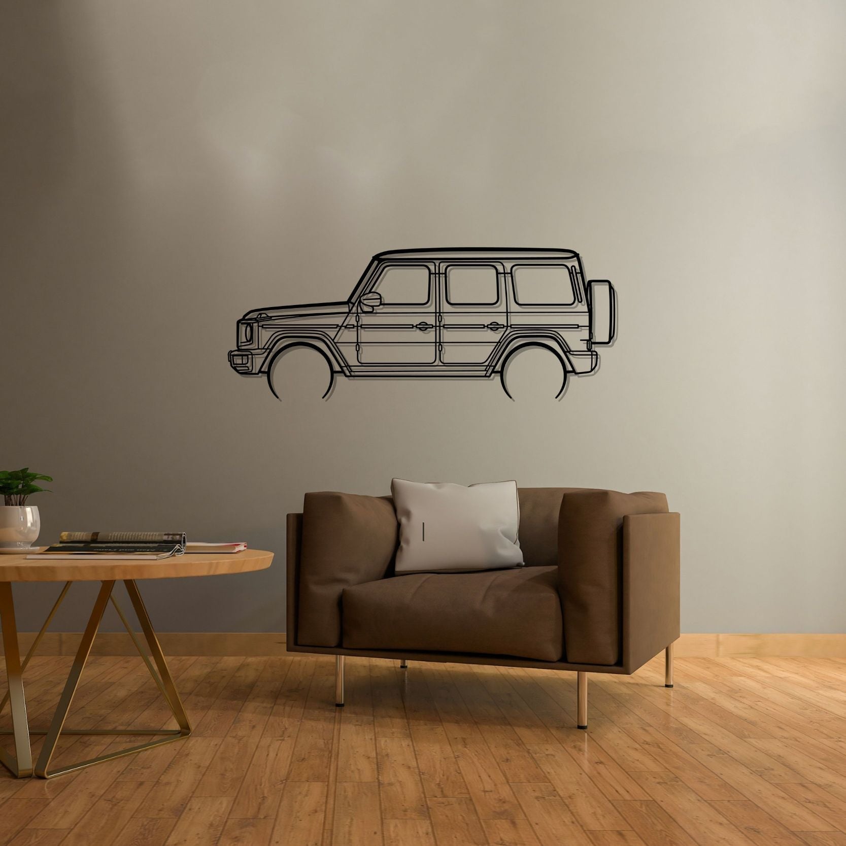 Mercedes G class 2020 Detailed Silhouette Metal Wall Art