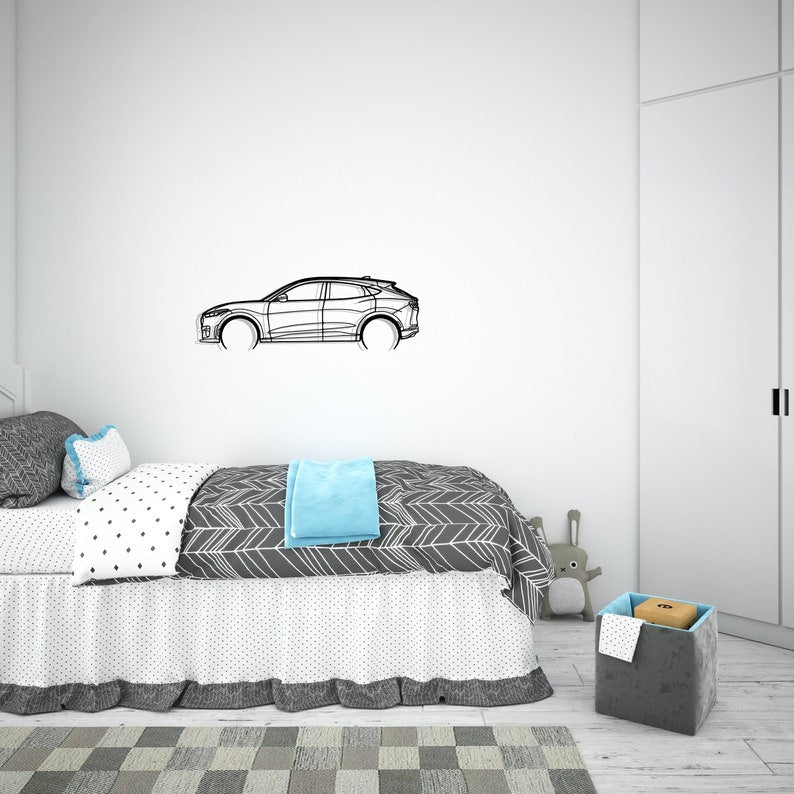 Ford Mustang Mach E GT Detailed Metal Car Silhouette Wall Art
