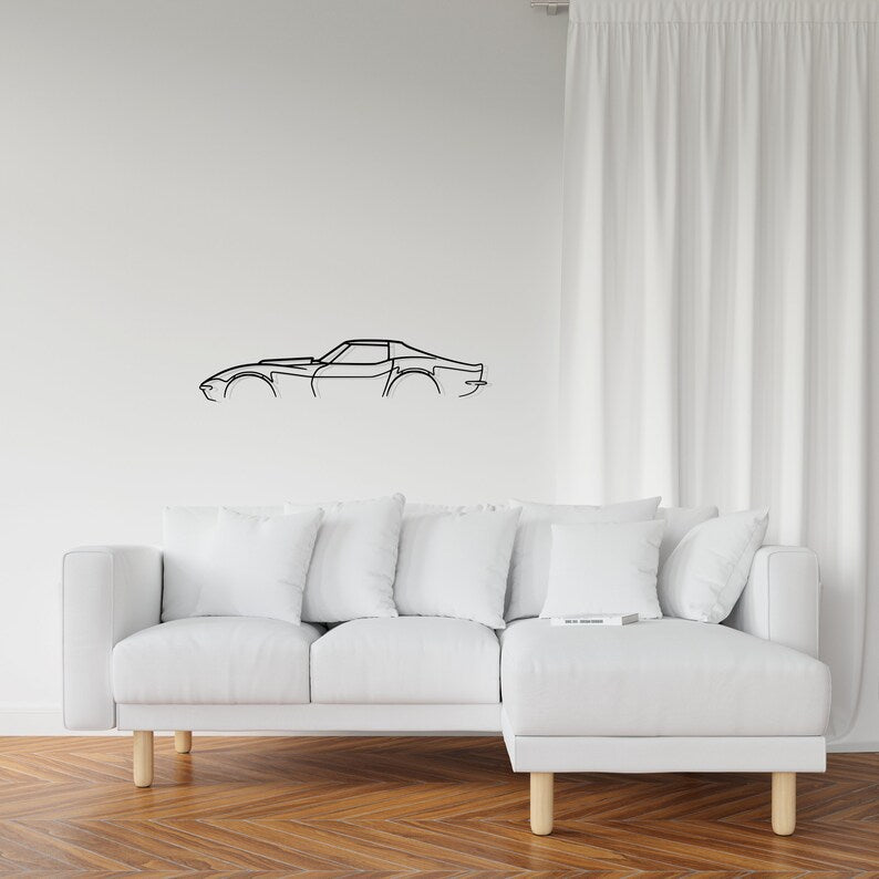 Chevrolet Corvette C3 L88 Metal Car Silhouette Wall Art