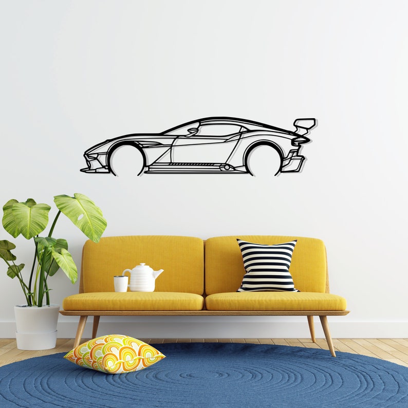 Aston Martin Vulcan Detailed Metal Car Silhouette Wall Art
