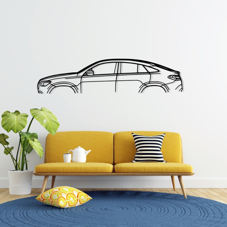 Mercedes GLE 63S 2021 Metal Car Silhouette Wall Art