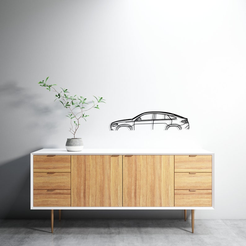 Mercedes GLE 63S 2021 Metal Car Silhouette Wall Art