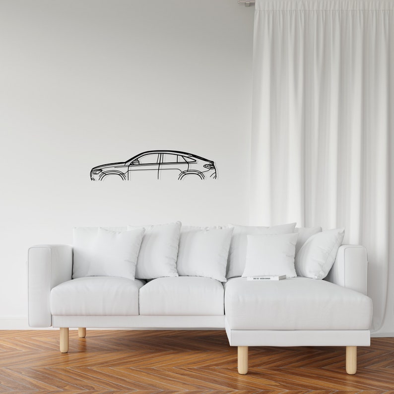 Mercedes GLE 63S 2021 Metal Car Silhouette Wall Art