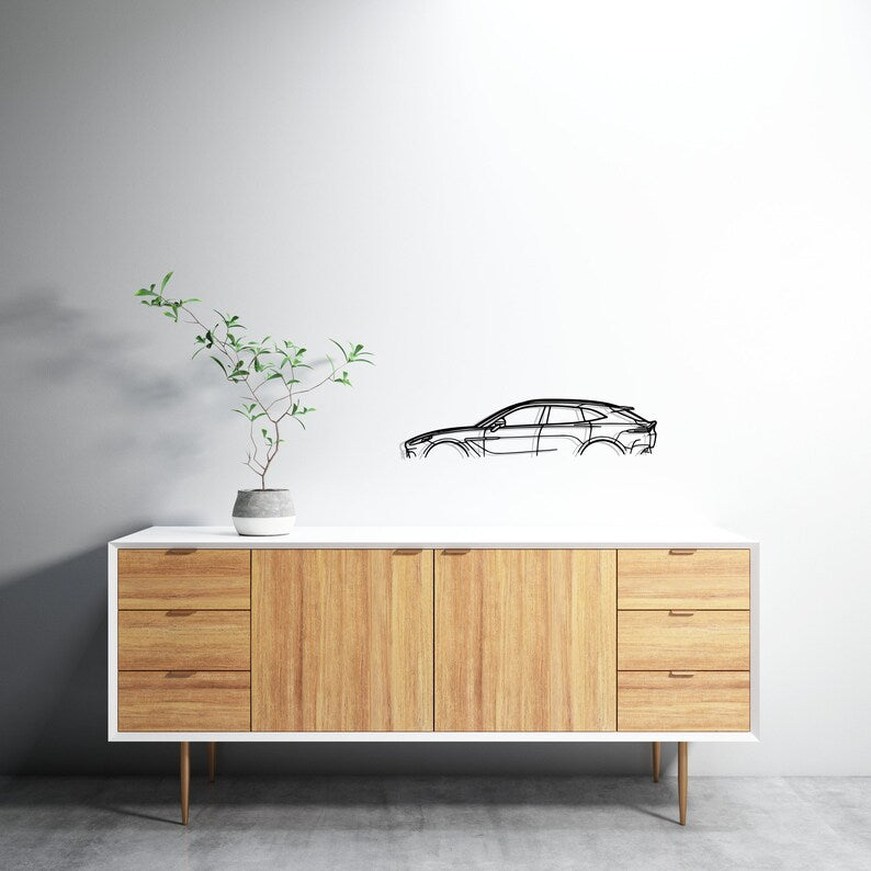 Aston Martin DBX 2021 Metal Car Silhouette Wall Art