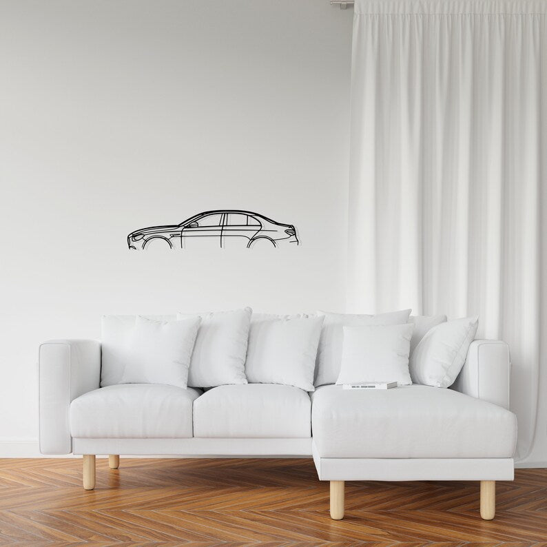 Mercedes E63S 2022 Metal Car Silhouette Wall Art