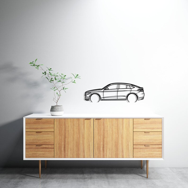 Mercedes GLC Coupe Detailed Metal Car Silhouette Wall Art