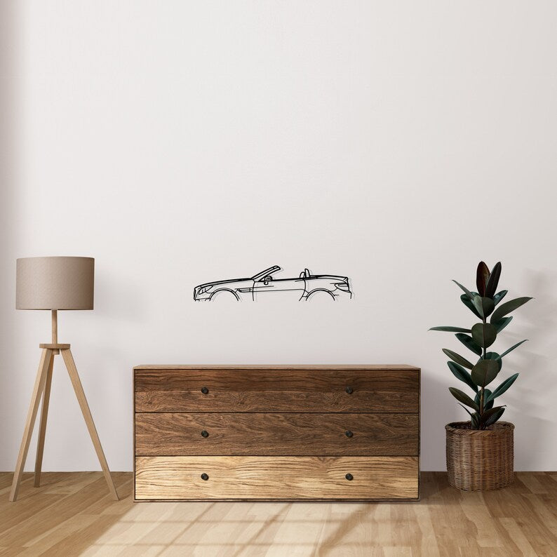 Mercedes SLK 350 2013 Metal Car Silhouette Wall Art