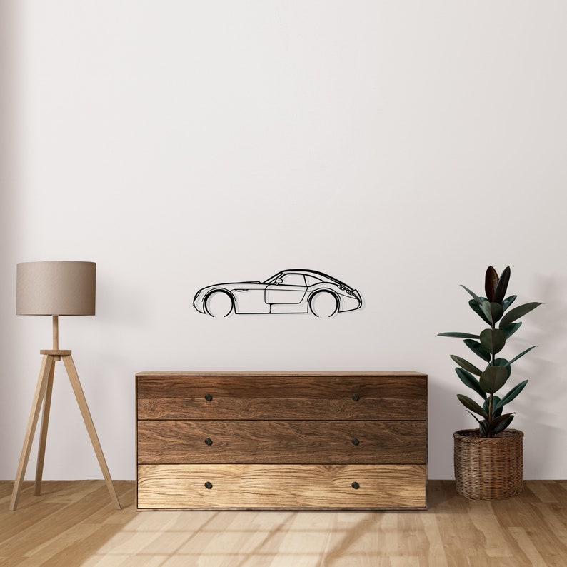 Wiesmann GT MF4 Detailed Metal Car Silhouette Wall Art